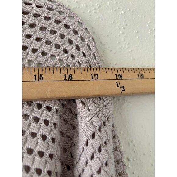 Nic+Zoe Womens Open Knit Moonlight  Sweater M Beige Cotton Blend - Picture 5 of 9